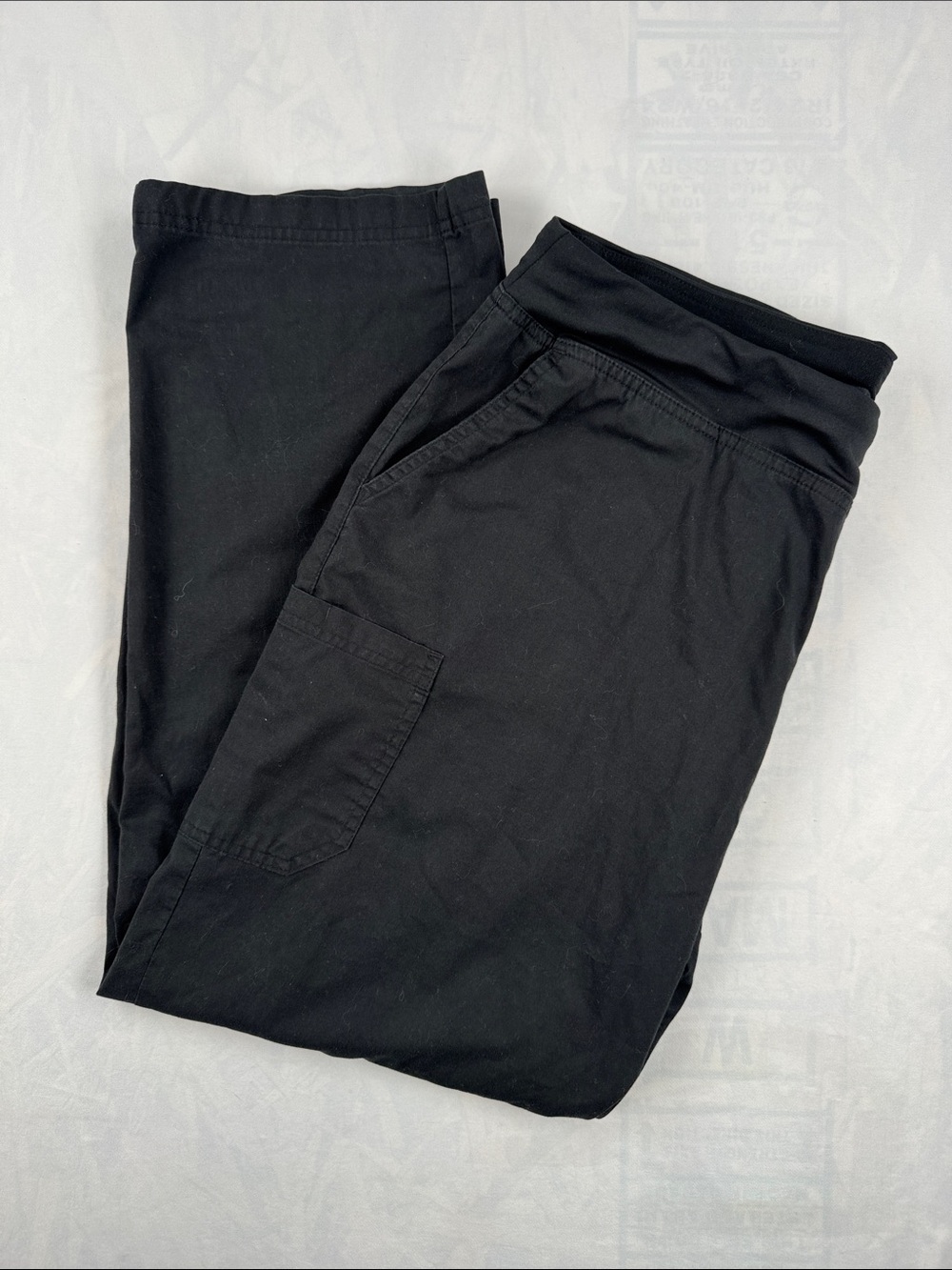 Butter Soft Stretch Black 3 Pocket Scrub Pants - Picture 4 of 6